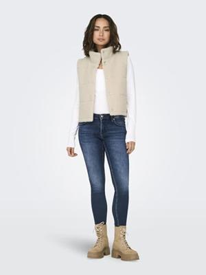 Only Onlsandra Teddy Waistcoat Life Otw Noos Gilets Pumice Stone