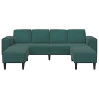 Bankstel 3 pcs Donkergroen Fluweel - thumbnail