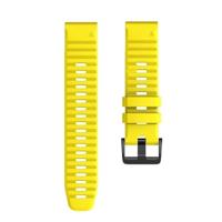 By Qubix - Siliconen bandje - Geel - Compatible met Garmin Fenix 8-51mm - Compatible Garmin bandje - thumbnail