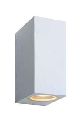 Lucide ZORA-LED - Wandspot / Wandlamp Binnen/Buiten - LED Dimb. - GU10 - 2x5W 3000K - IP44 - Wit Lucide ZORA-LED - Wandspot / Wandlamp Binnen/Buiten - LED Dimb. - GU10 - 2x5W 3000K - IP44 - Wit