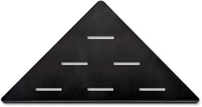 LoooX Corner Shelf inbouw hoekplanchet 30x22x1 cm mat zwart