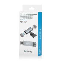 Kaartlezer Extern Aisens ASCR-2AC08-GR Grijs (1 Stuks) - thumbnail