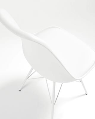 Kave Home Eetkamerstoel / Kuipstoel Ralf - wit Kave Home Eetkamerstoel / Kuipstoel Ralf - wit