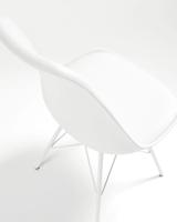 Kave Home Eetkamerstoel / Kuipstoel Ralf - wit - thumbnail