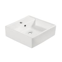 Wiesbaden Larx waskom 38,5 x 38,5 x 13 cm keramiek glans wit 32.3405 - thumbnail