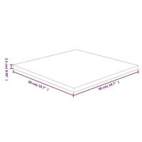 Tafelblad vierkant 50x50x2,5cm massief eiken lichtbruin - thumbnail