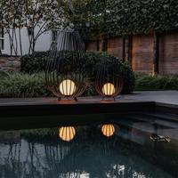 QAZQA Set van vloerlampen zwart met opaal 110 cm en 70 cm - Angela - thumbnail