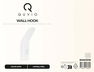 QUVIO Haakje metaal wand - Zwart