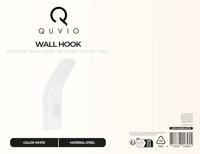 QUVIO Haakje metaal wand - Zwart - thumbnail