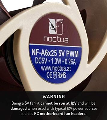 Noctua NF-A6X25 5V PWM koelsysteem voor computers Computer behuizing Ventilator 6 cm Beige, Bruin 1