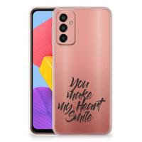 Samsung Galaxy M13 | M23 | Siliconen hoesje | met naam Heart Smile - thumbnail