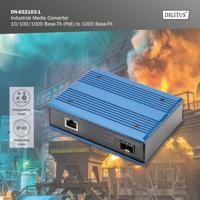 Digitus DN-652103-1 netwerk media converter 1000 Mbit/s Multimode, Single-mode Zwart, Blauw - thumbnail
