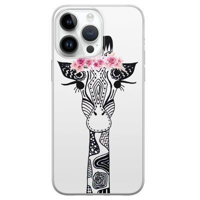 iPhone 14 Pro Max siliconen hoesje - Giraffe iPhone 14 Pro Max siliconen hoesje - Giraffe