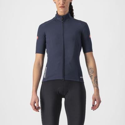 Castelli Perfetto RoS 2 Wind fietsshirt korte mouw blauw dames M Castelli Perfetto RoS 2 Wind fietsshirt korte mouw blauw dames M