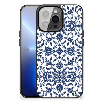 iPhone 13 Pro Max Bloemen Hoesje Flower Blue iPhone 13 Pro Max Bloemen Hoesje Flower Blue