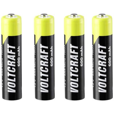 VOLTCRAFT Endurance Oplaadbare AAA batterij (potlood) NiMH 600 mAh 1.2 V 4 stuk(s) VOLTCRAFT Endurance Oplaadbare AAA batterij (potlood) NiMH 600 mAh 1.2 V 4 stuk(s)