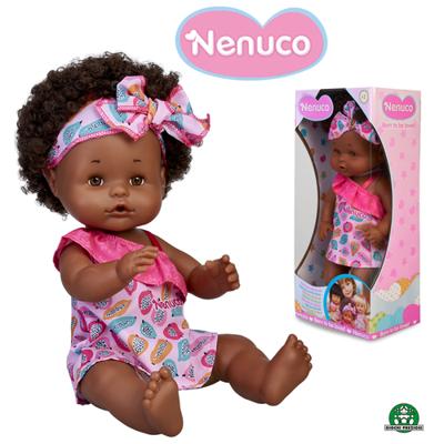 Nenuco Afro-stijl pop 35 cm - Drinkt en plast - Voor kinderen vanaf 2 jaar