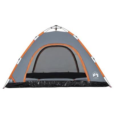 VidaXL Tent 5-persoons snelontgrendeling grijs en oranje