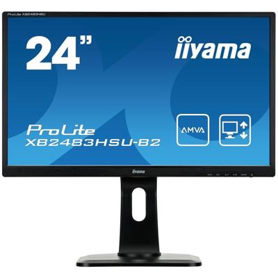 iiyama ProLite XB2483HSU-B2 - 24 inch - 1920x1080 - DVI - HDMI - VGA - Zwart