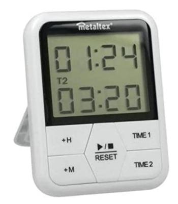 Metaltex digitale timer 11x8 cm wit