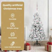 VidaXL Kunstmatige inklapbare kerstboom wit 120 cm pe en pvc - thumbnail