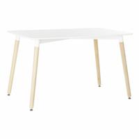 Eettafel DKD Home Decor Wit Berken Hout MDF 120 x 80 x 74 cm - thumbnail