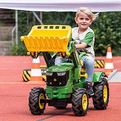 Rolly Toys rollyFarmtrac John Deere 6210R traptrekker met voorlader en luchtbanden - thumbnail