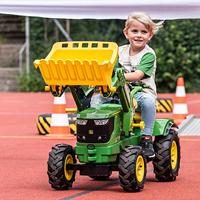Rolly Toys rollyFarmtrac John Deere 6210R traptrekker met voorlader en luchtbanden - thumbnail