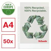 Esselte premium geperforeerde showtas, 100 % gerecycleerd, ft A4, 100 micron, doos van 50 stuks - thumbnail