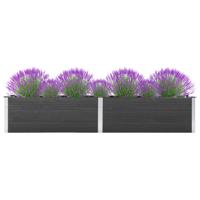 VidaXL Plantenbak verhoogd 200x50x54 cm hkc grijs - thumbnail