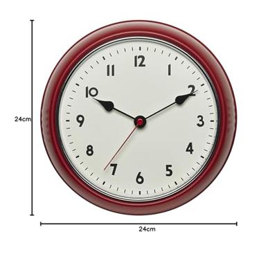 TFA Dostmann 60.3541.05 Zendergestuurd Wandklok 68 mm x 240 mm x 240 mm Rood TFA Dostmann 60.3541.05 Zendergestuurd Wandklok 68 mm x 240 mm x 240 mm Rood