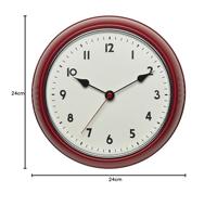 TFA Dostmann 60.3541.05 Zendergestuurd Wandklok 68 mm x 240 mm x 240 mm Rood - thumbnail