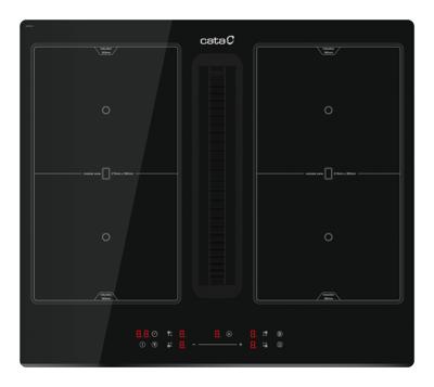 Inductiekookplaat met geïntegreerde afzuiging Cata IAS6024 4 FLEX IND 7200 W