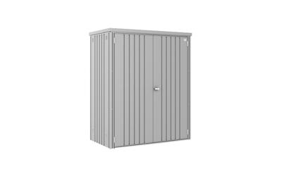 Biohort metalen tuinkast 150 Dubbele deur zilver 155x83x182,5 cm- Plat dak- Metaal- Biohort Biohort metalen tuinkast 150 Dubbele deur zilver 155x83x182,5 cm- Plat dak- Metaal- Biohort