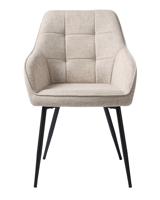 Giga Living - Eetkamerstoel Stof Donkergrijs - Nolan - Set van 2 - thumbnail