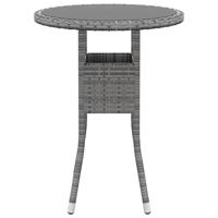 3-delige Tuinset poly rattan grijs - thumbnail