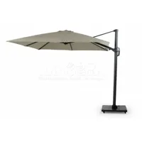 Tierra Outdoor Zweefparasol Duraflex 300x300cm Taupe - thumbnail