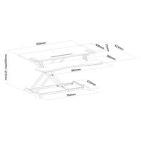 Neomounts NS-WS300BLACK Zit-sta-verhoger Hoogte: 11 tot 51 cm Zwart - thumbnail