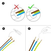 Textiel Kabel - 30 meter lang - Zwart-grijs - Strijkijzersnoer 3 x 0,75 mm met aardingsgeleider - met textielmantel - pendelleiding lampkabel - Accessoires voor lampen - Binnen gebruik - thumbnail