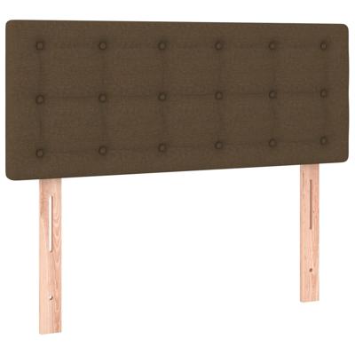 Boxspring met matras stof donkerbruin 140x200 cm