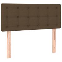 Boxspring met matras stof donkerbruin 140x190 cm - thumbnail