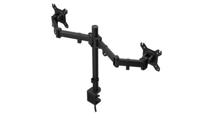 ENDORFY Atlas dubbele, solide metalen constructie, tot 8 kg per stuk, 2 x 27 max, grote hoogteverstelling, draaifunctie, VESA 75×75 mm en 100×100 mm, EY8F003
