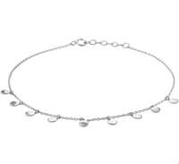 TFT Enkelbandje Rondjes 1,2 Mm 24 + 2 Cm Zilver Gerhodineerd - thumbnail