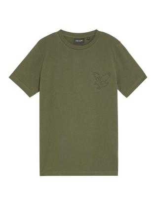 Lyle & Scott winter t-shirt jongens - donker groen - gebroduurd