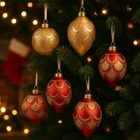 Kerstbal glas d8 cm a6 Decoris - Decoris - thumbnail