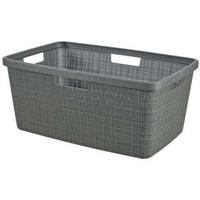 Curver Wasmand Jute-Look 46L Donkergrijs - thumbnail