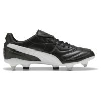 PUMA King Liga IJzeren-Nop Voetbalschoenen (SG) Zwart Wit Zilver - thumbnail