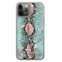 iPhone 12 (Pro) hybride hoesje - Snake pastel - thumbnail