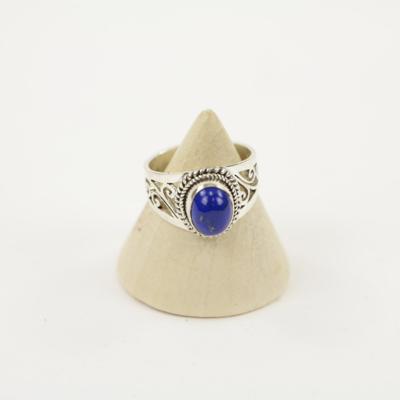 Zilveren Ring met Lapis Lazuli Maat 16,5 - Model 2 (Sterling Zilver 925)