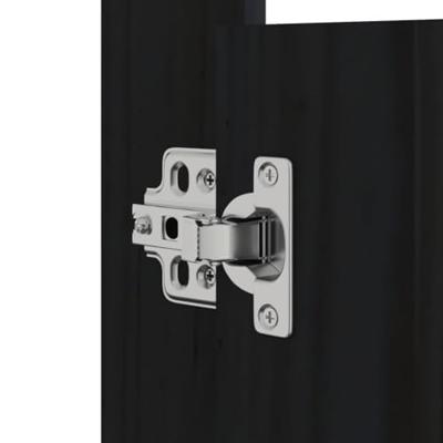 VidaXL Kastdeurtjes voor buitenkeuken 2 st 50x9x82 cm grenenhout zwart
